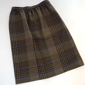 Miss O Oscar de la Renta Vintage Plaid Wool Skirt